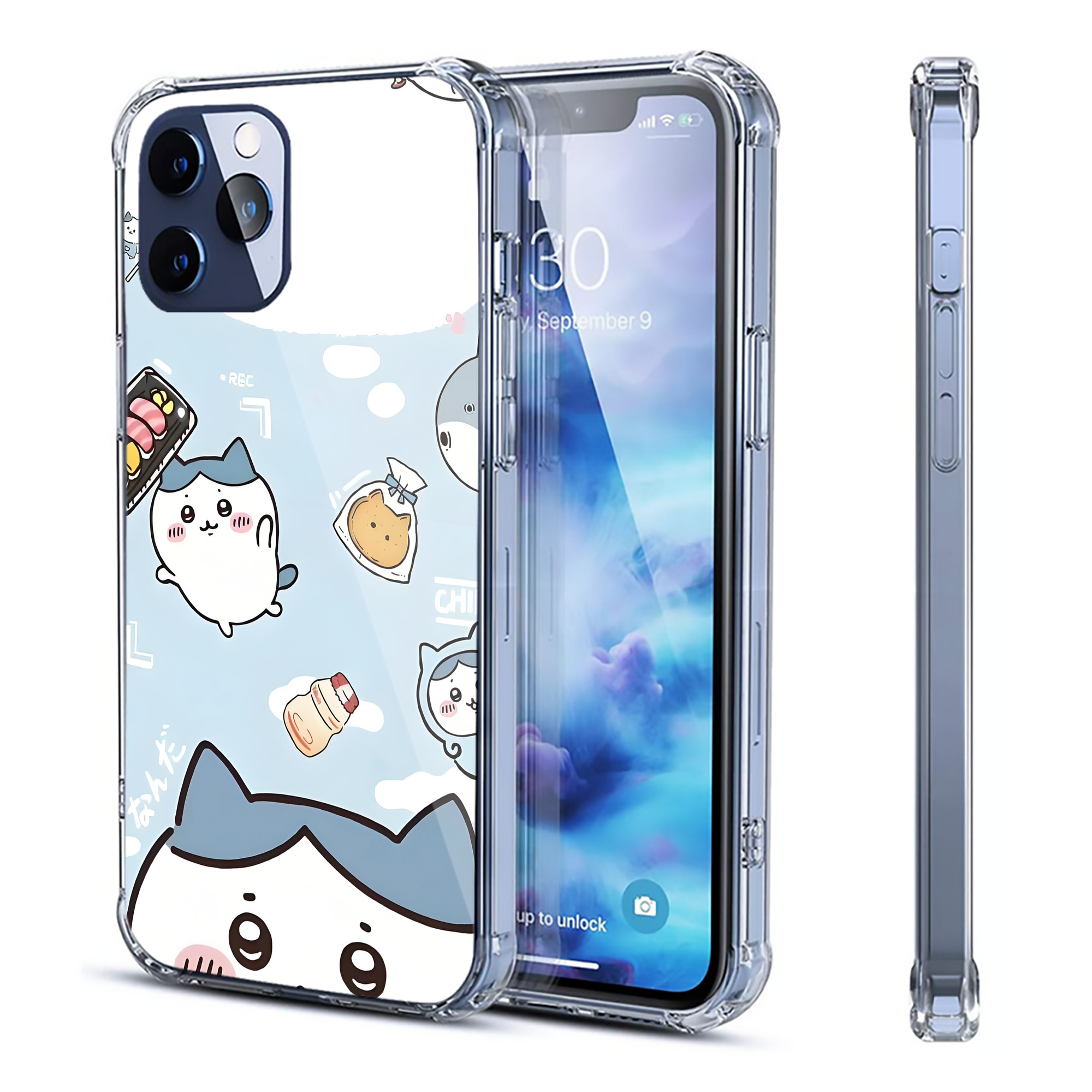 （画像用） ちいかわ Chii-kawa 【iPhone 12シリーズ対応】透明スマホケース（クリアソフトケース）